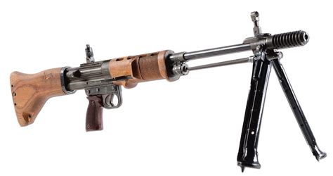 A semi-automatic version of the select-fire FG42 chambered in the 7.92x57 mm Mauser cartridge, the FG42 Type I has a rakish pistol grip, a folding iron sight, a ZFG42 scope and a manual bolt hold-open. …